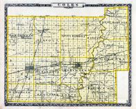 Coles County Map, Illinois State Atlas 1876
